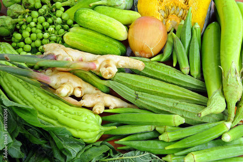 Healthy vegetables background