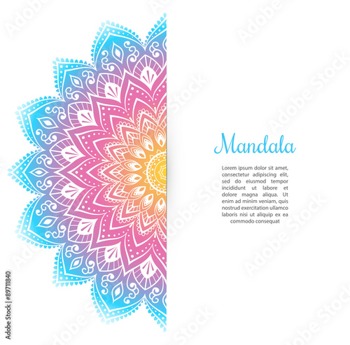 Color Mandala background template