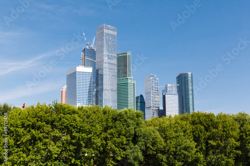 modern built skyscrapers in the Moscow city