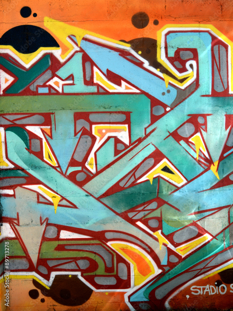 Fototapeta Graffiti 3461 - Arytmetyka hip-hopowa