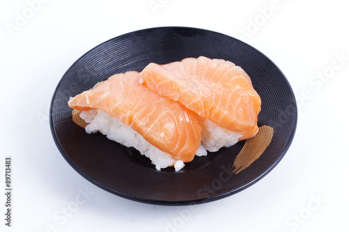 Sushi Salmon on the Plate