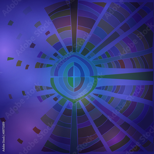 radiating from the center rays mosaics with dark colors