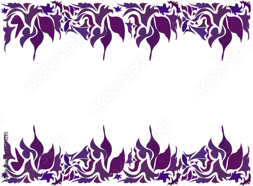 Abstract horizontal wavy pattern floral