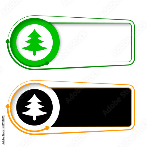 Vector frames for your text with arrows and tree symbol