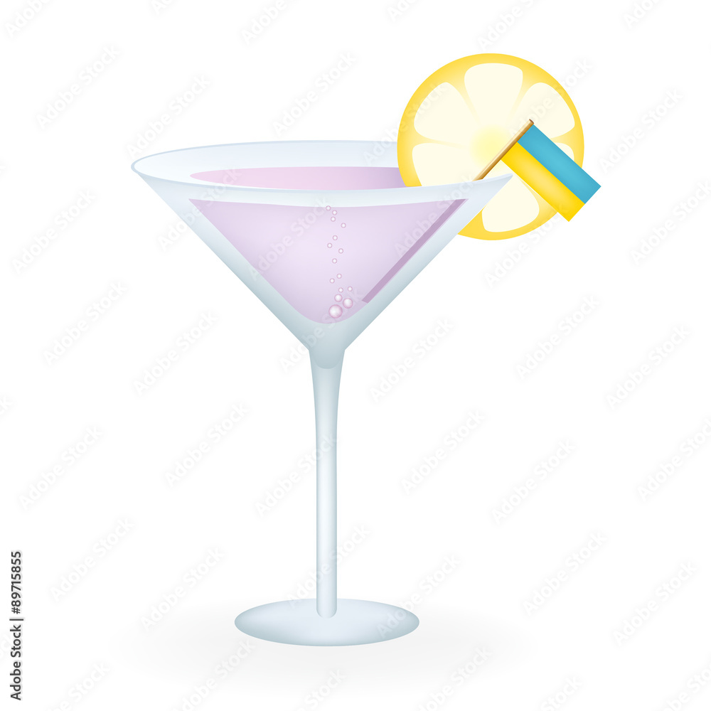 Cocktail Glass With A Flag Of Ukraine Cocktail Glass With A Flag Of Ukraine
