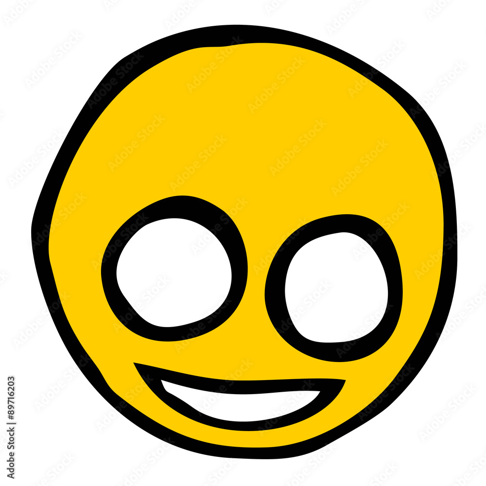 Fototapeta premium Yellow happy face