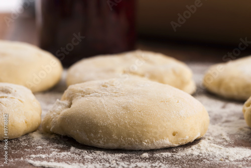 fresh dough ready for baking