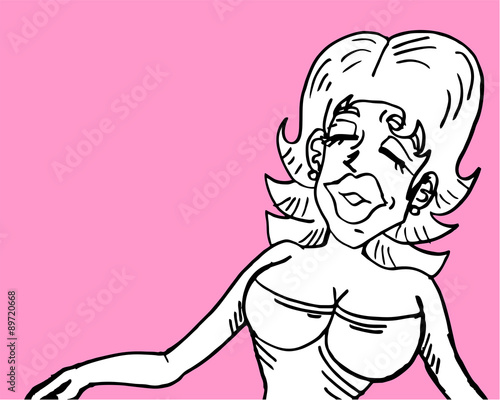 creative woman draw