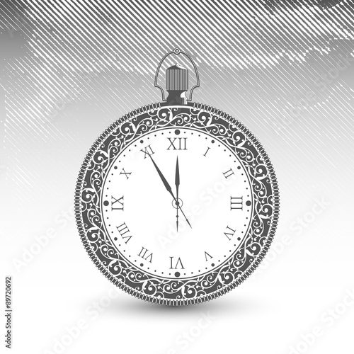 Watch with floral ornament