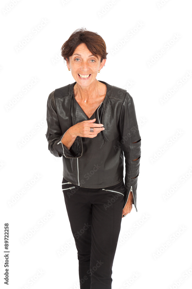 Beautiful woman doing different expressions in different sets of clothes: laughing Beautiful woman doing different expressions in different sets of clothes: laughing