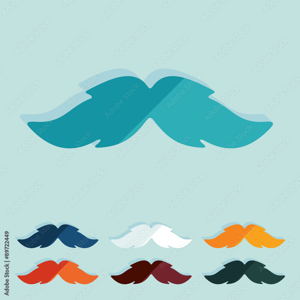 Fototapeta premium Flat design: mustache