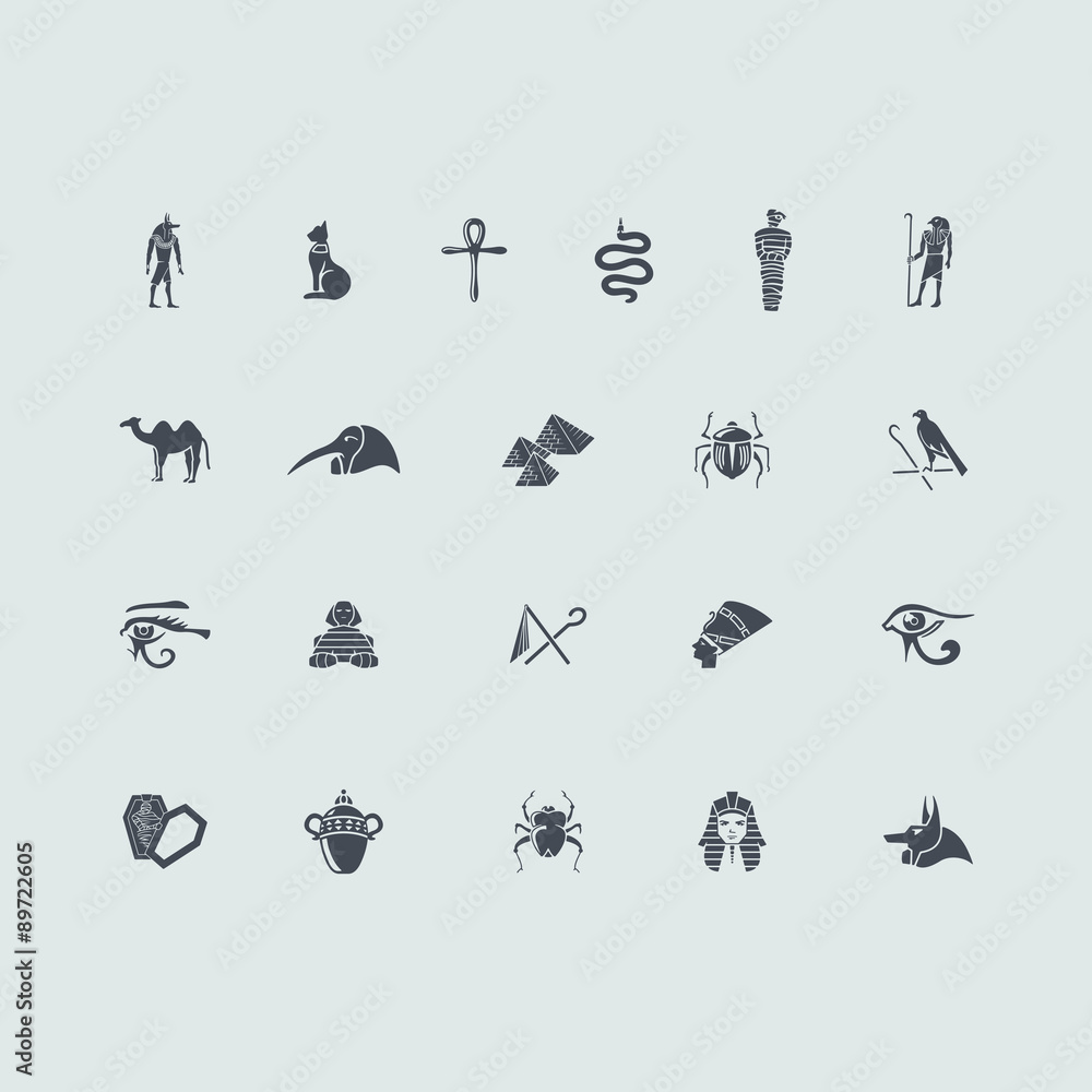 Naklejka premium Set of Egypt icons