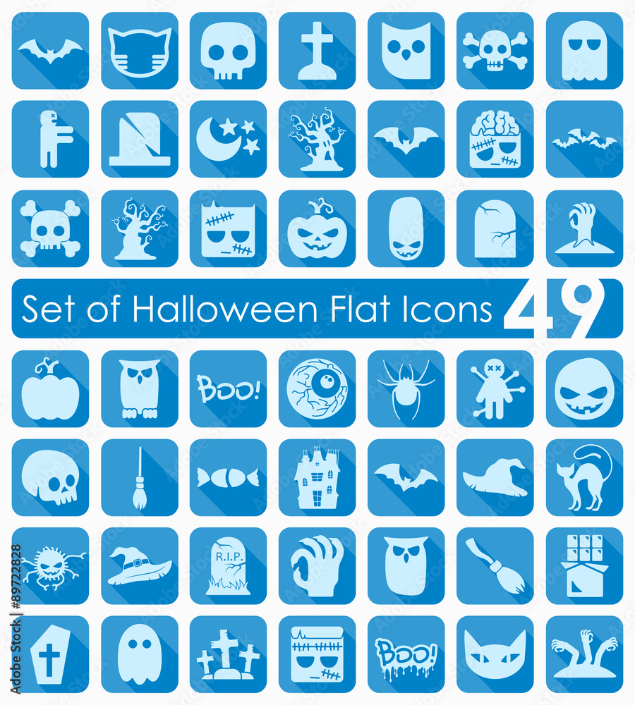 Set of Halloween icons Set of Halloween icons