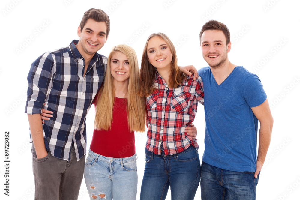 Group of happy young people
