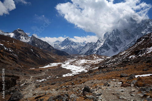 Cho La pass in Sagarmatha National Park, Nepal