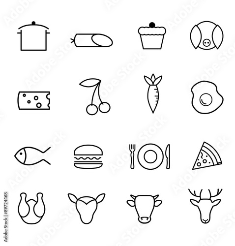 Set of grocery icons. Vector elements for retail, store and etc.