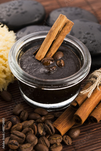 Homemade face and body organic all natural coffee scrub (peeling