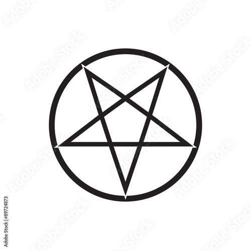 flaming pentagram vector