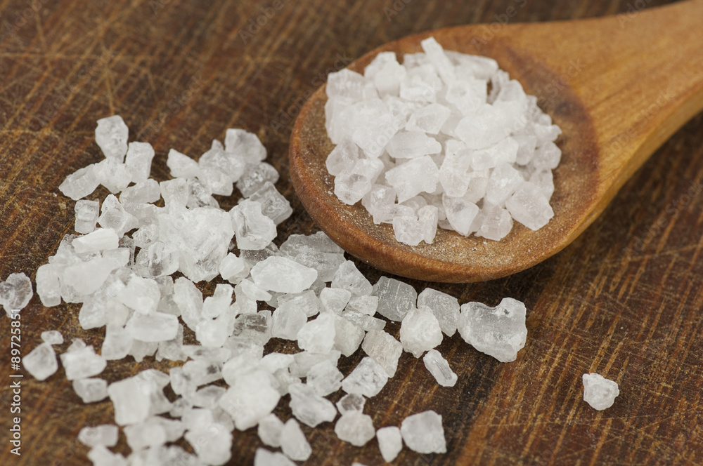 Coarse sea salt close up Coarse sea salt close up