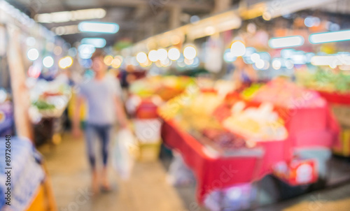 image of blur thailand market