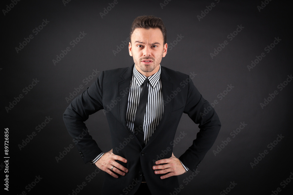 handsome man doing different expressions in different sets of clothes: surprise handsome man doing different expressions in different sets of clothes: surprise