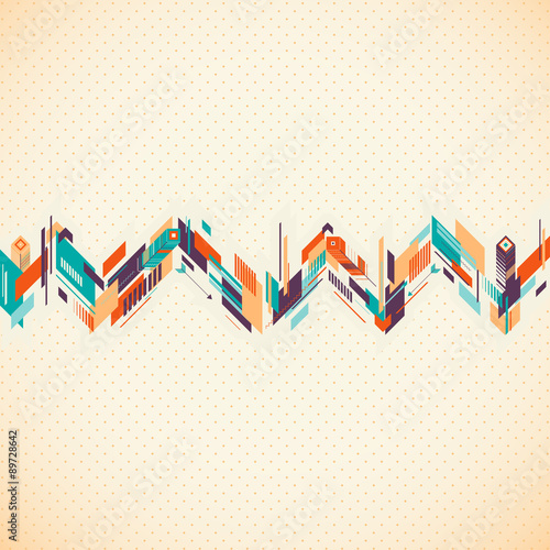 vector illustration ethnic style with feathers and arrows