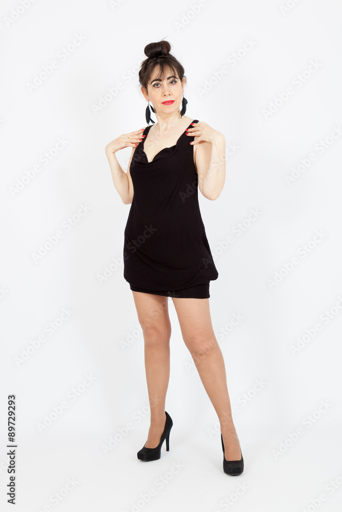 Beautiful woman doing different expressions in different sets of clothes: posing Beautiful woman doing different expressions in different sets of clothes: posing
