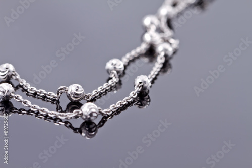 Elegant unusual silver chain