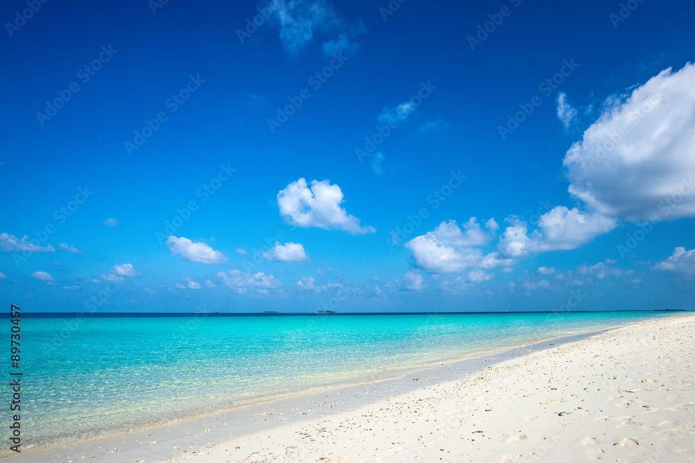 beautiful beach and tropical sea