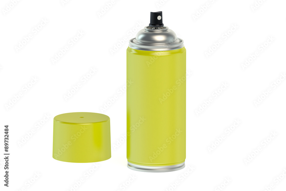 yellow spray paint can