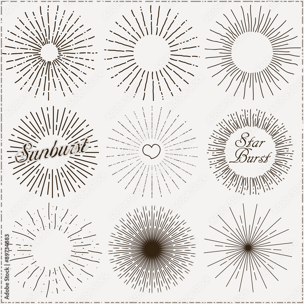 Vector Sunburst Shapes Vector Sunburst Shapes