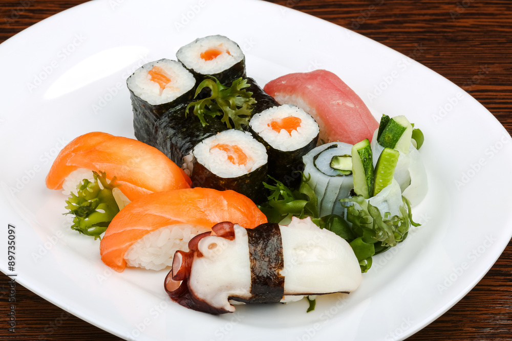 Sushi and rolls set