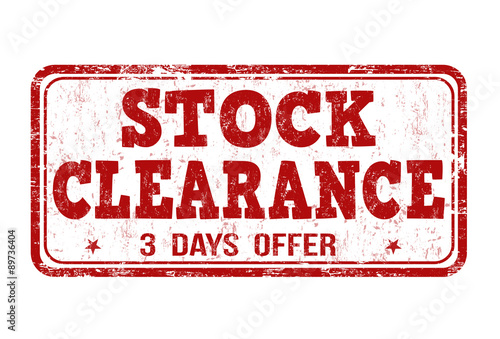 Stock clearance stamp