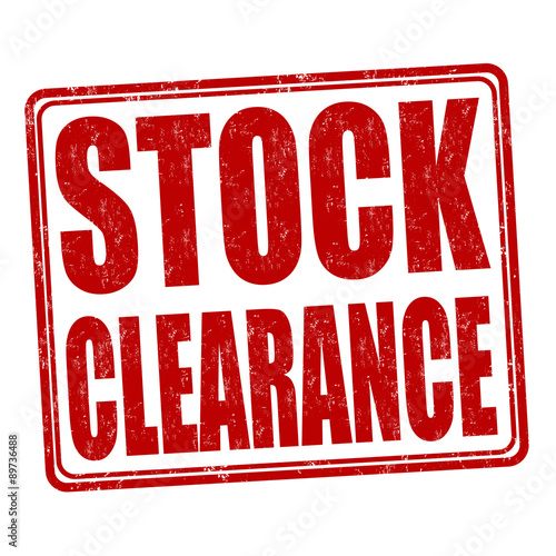 Stock clearance stamp photo