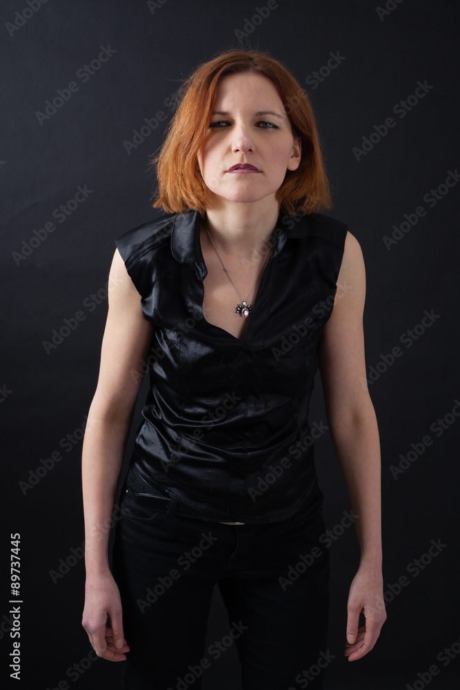 Beautiful woman doing different expressions in different sets of clothes: drunk Beautiful woman doing different expressions in different sets of clothes: drunk
