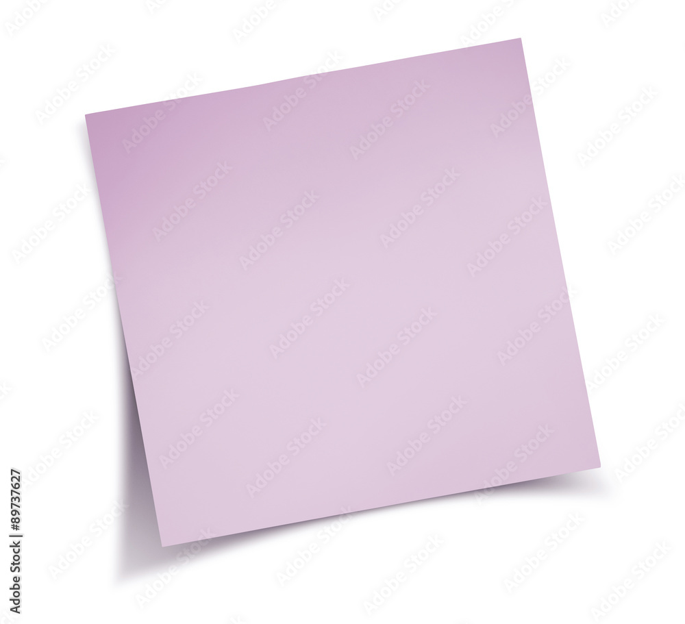 Purple Sticky Note Isolated On White 