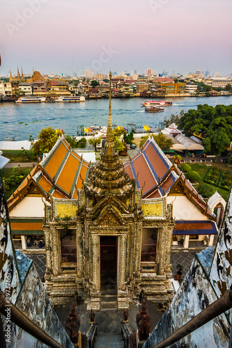 Wat Arun in Bangkok or Temple of the Down