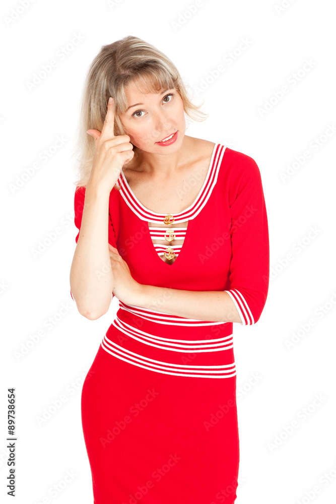 Beautiful businesswoman doing different expressions in different sets of clothes: you are crazy Beautiful businesswoman doing different expressions in different sets of clothes: you are crazy
