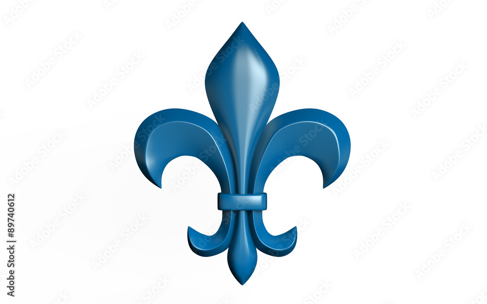 3d illustartion of fleur-de-lis heraldic symbol. Isolated on white background 3d illustartion of fleur-de-lis heraldic symbol. Isolated on white background
