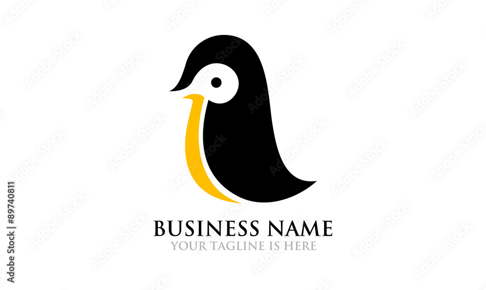 Obraz premium Illustration of Simple Cute Penguin Logo