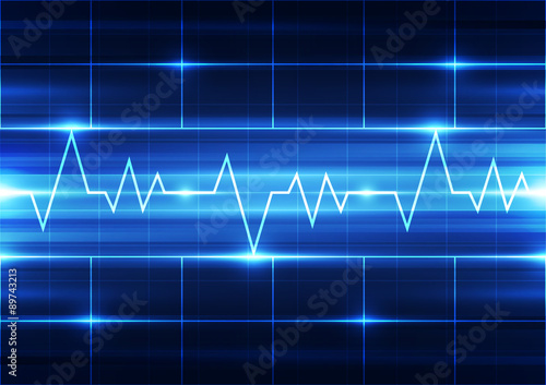 abstract vector electrocardiogram background illustration