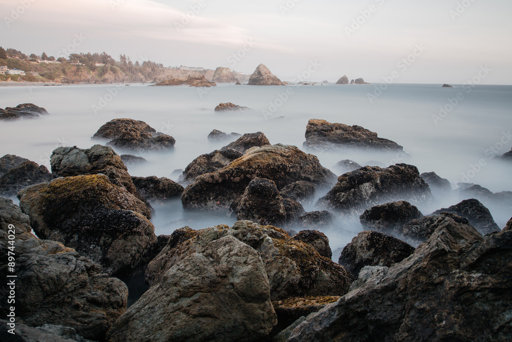 Pacific Coast Rocks Long Exposure