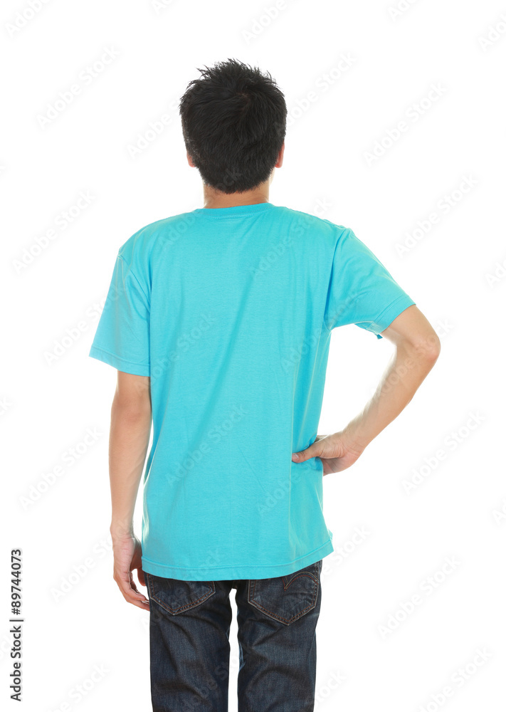 man with blank t-shirt man with blank t-shirt