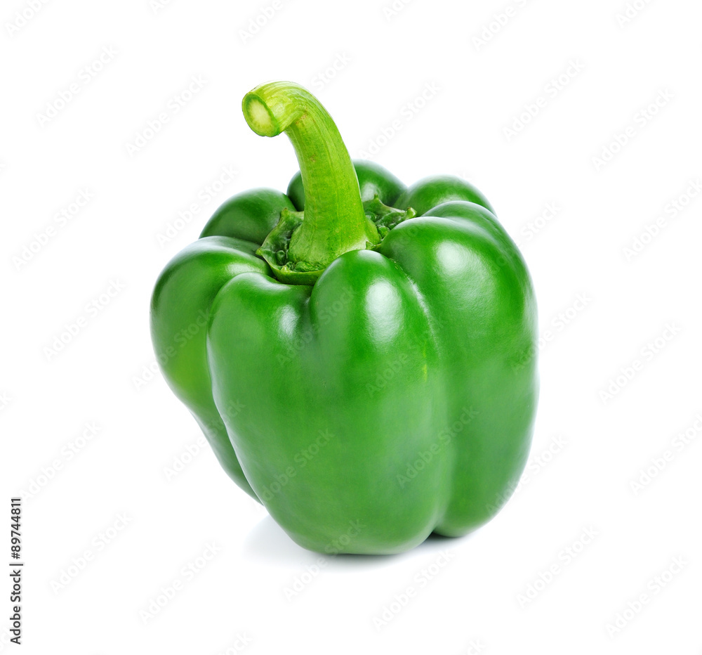 Green pepper isolated on white background Green pepper isolated on white background