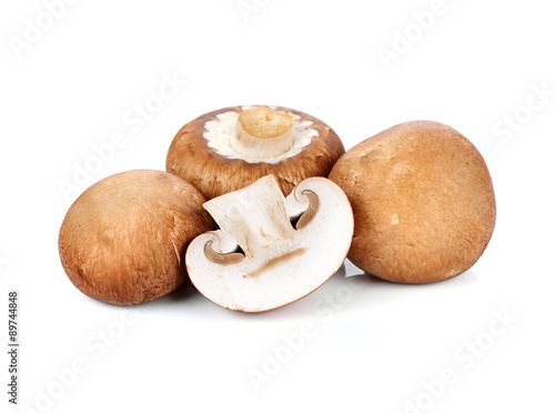 champignon mushrooms isolated on white