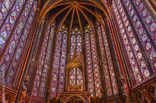 Stained Glass Sainte Chapelle Cathedral Paris France