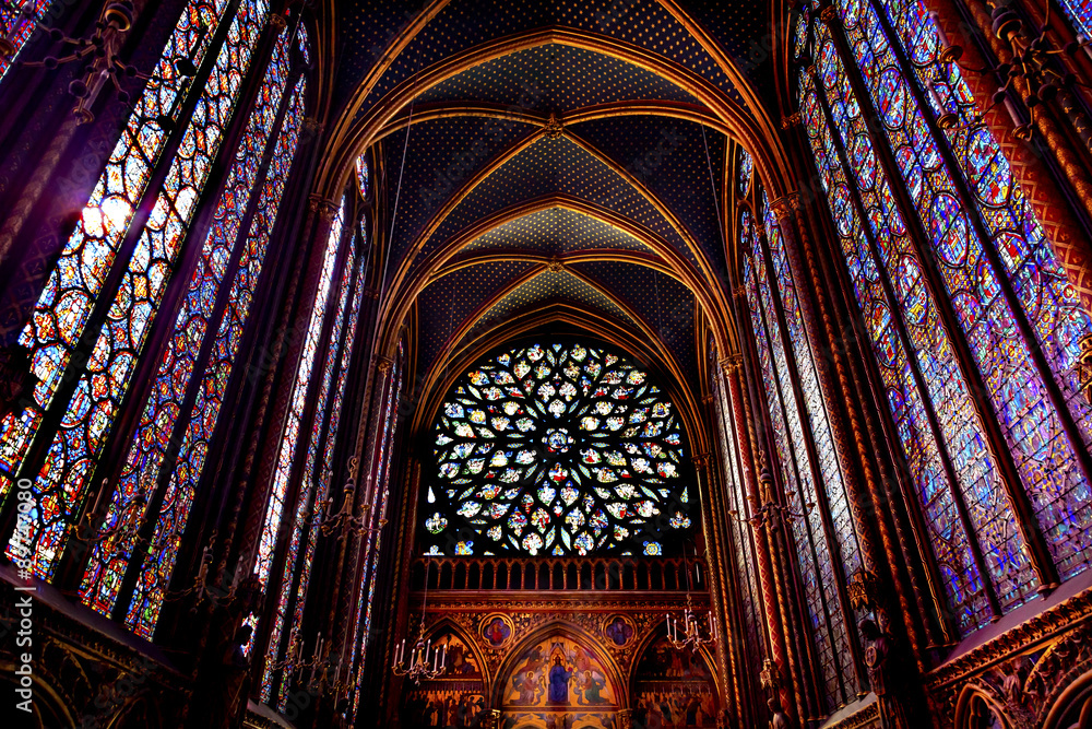 Rose Window Stained Glass Cathedral Sainte Chapelle Paris