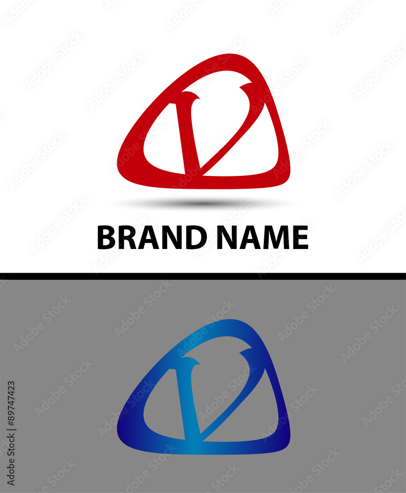 Symbol of letter V in circle. template logo design
Symbol of letter V in circle. template logo design