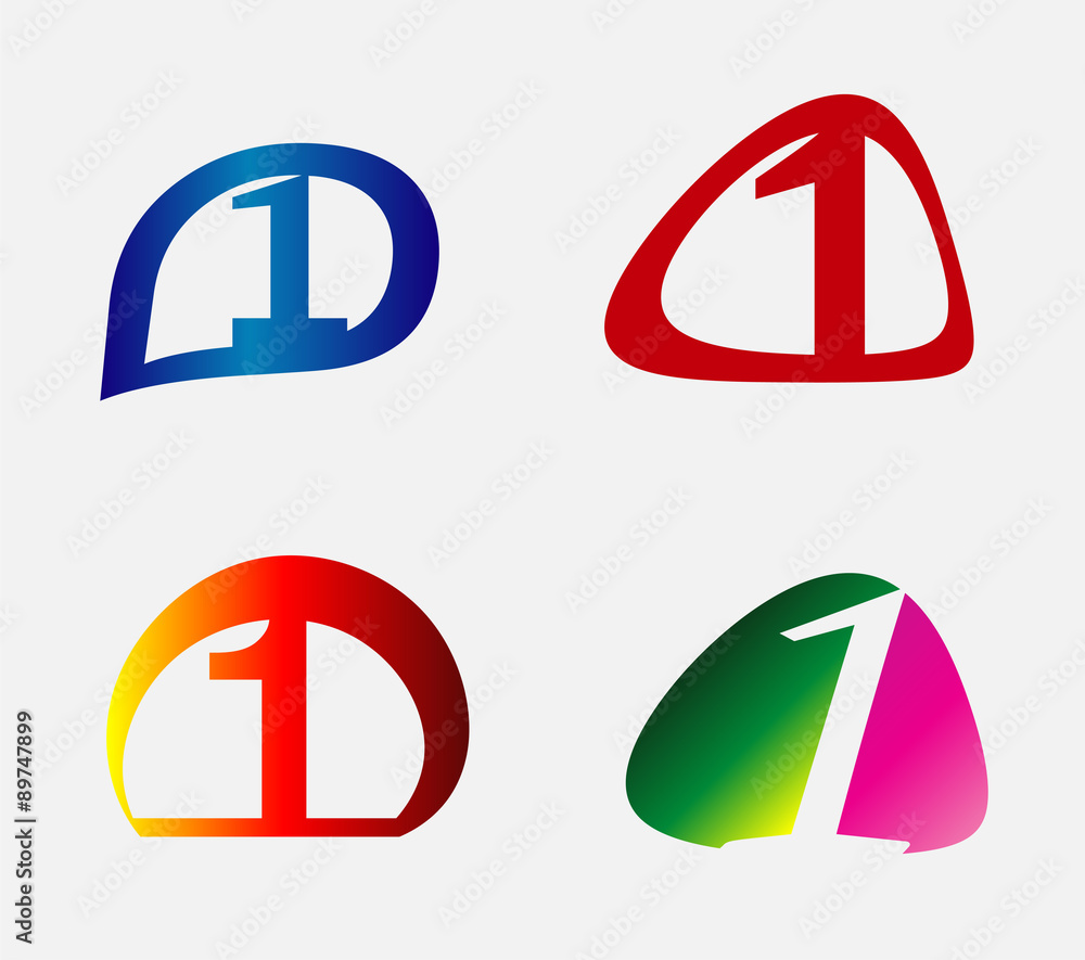 Number one 1 logo icon template set
Number one 1 logo icon template set
