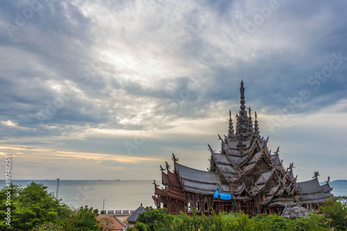 Sanctuary of Truth is a temple construction in Pattaya  Thailand